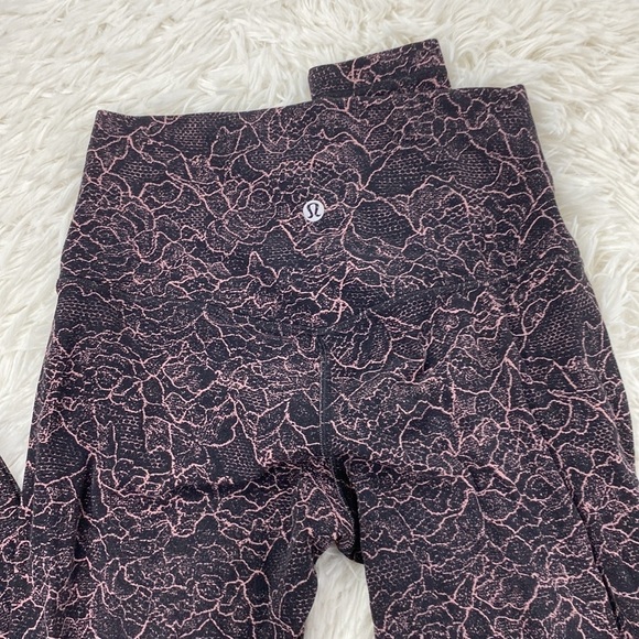 Lululemon Align Pant *Full Length 28" Lacescape Spanish Rose Black - Picture 6 of 6